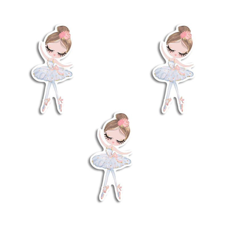 Αυτοκόλλητα Μπαλαρίνα Pastel 10cm / 8τμχ