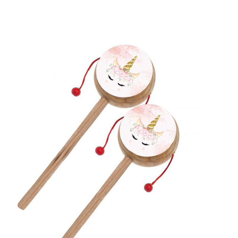 Ξύλινο Τυμπανάκι με όνομα Unicorn