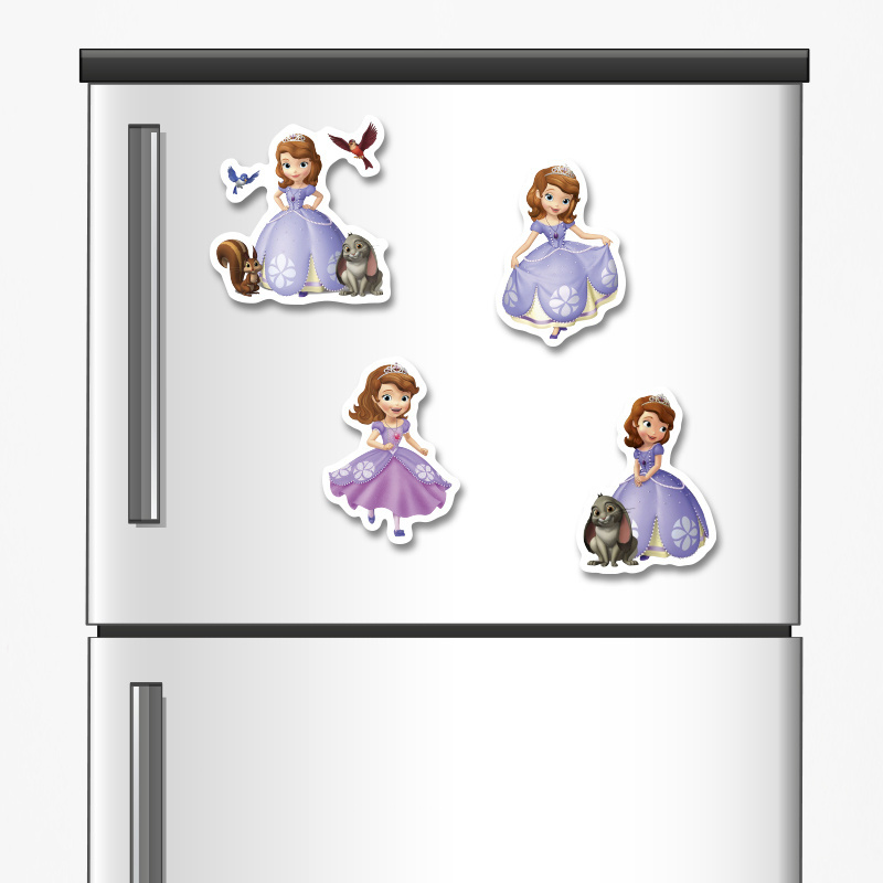 Ξύλινα μαγνητάκια Πριγκίπισσα Σοφία 5cm/ 4τμχ