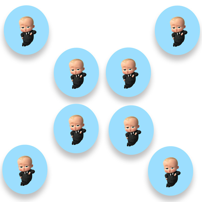 Στρογγυλά αυτοκόλλητα Baby Boss / 8 τμχ