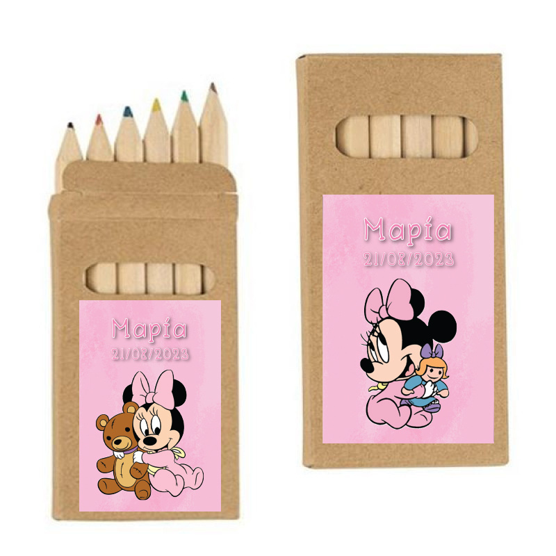 Ξυλομπογιές Baby Minnie με όνομα