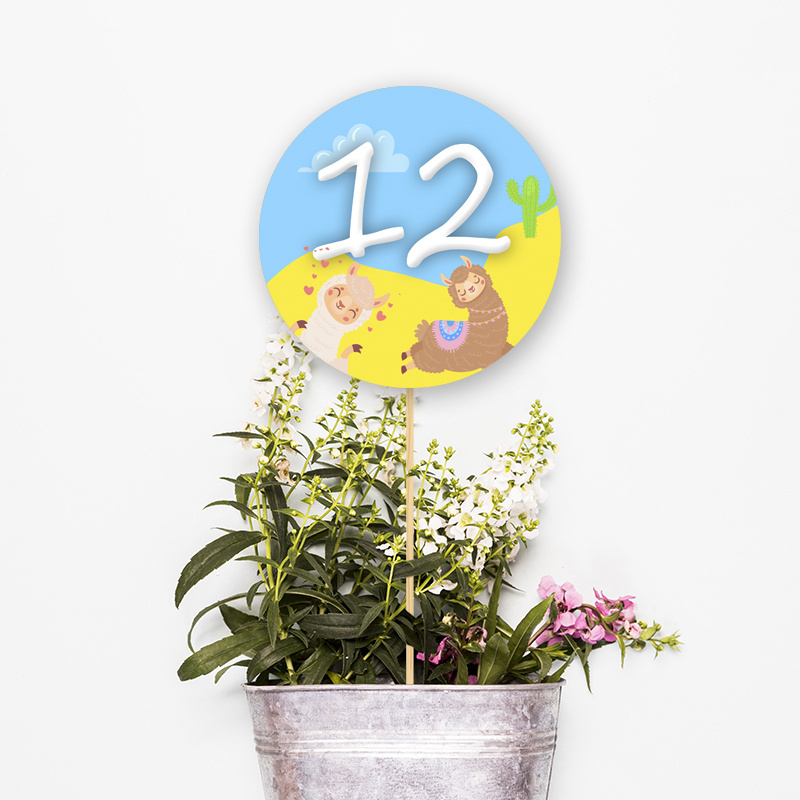 Αρίθμηση τραπεζιού Λάμα κύκλος 13cm