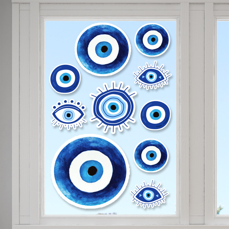 Αυτοκόλλητα τζαμιού Μάτι Αγόρι /10 τμχ