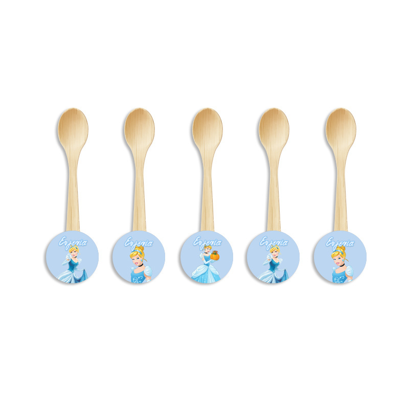 Ξύλινα Κουταλάκια με όνομα Σταχτοπούτα / 8τμχ