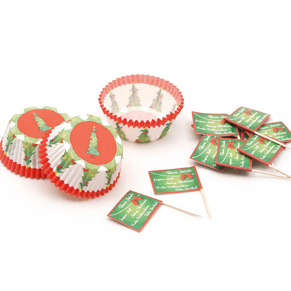 Θήκες για Κεκακια & Οδοντογλυφίδες Χριστουγεννιάτικο Δέντρο / 48 τεμ