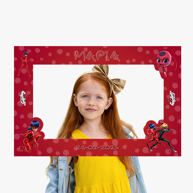 Κάδρο Photobooth Miraculous LadyBug για φωτογραφίες/ 60cm*40cm
