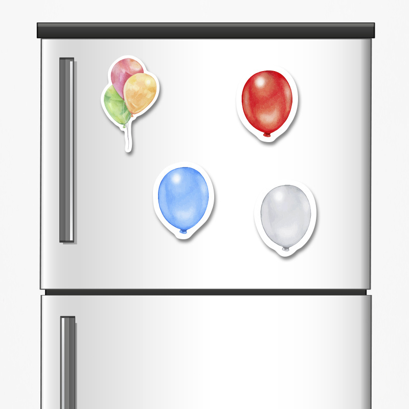 Ξύλινα μαγνητάκια Pastel 5cm/ 4τμχ