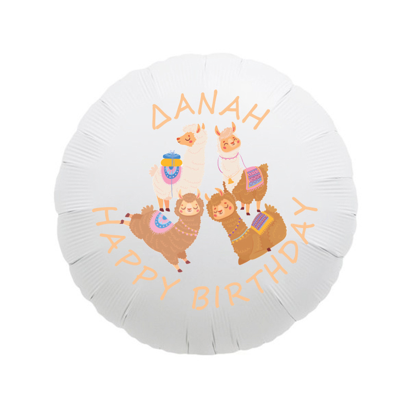 Φόιλ Μπαλόνι Λάμα με όνομα κύκλος / 43cm