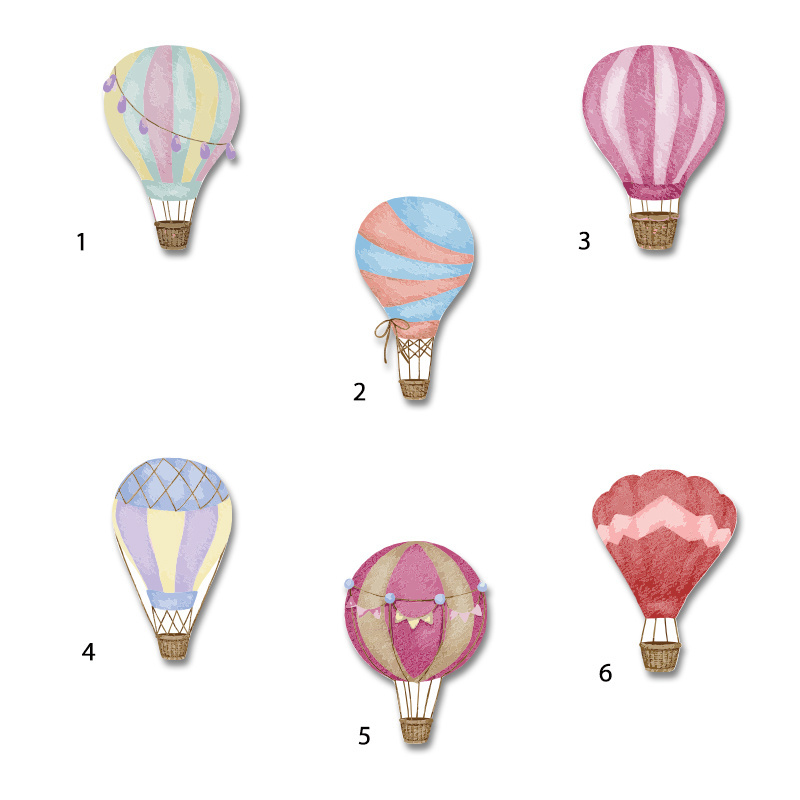 Διακοσμητική φιγούρα Αερόστατο 5cm Ξύλινη/1τμχ