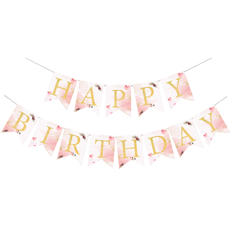 Γιρλάντα Γράμματα 1st Birthday girl Happy Birthday