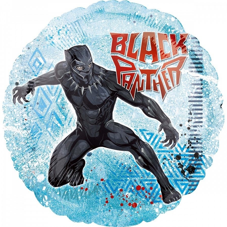 Μπαλόνι Φοιλ 17 Στρογγυλό Black Panther 43 εκ - Avengers
