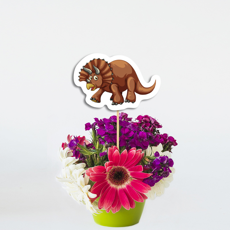 Διακοσμητικό Topper Δεινόσαυροι χάρτινο 20cm