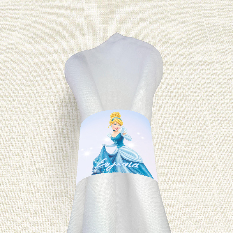 Δαχτυλίδι πετσέτας χάρτινο με όνομα Σταχτοπούτα