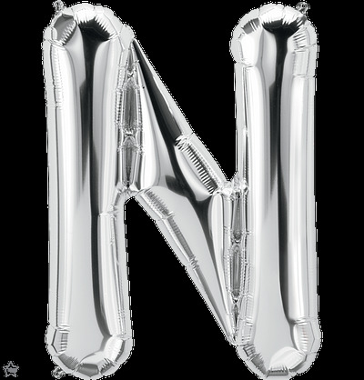 Μπαλόνι Φοιλ Μίνι Γράμμα N Ασημί 41εκ