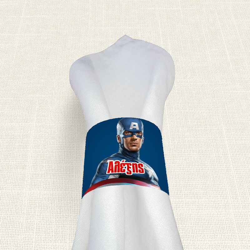 Δαχτυλίδι πετσέτας χάρτινο με όνομα Avengers