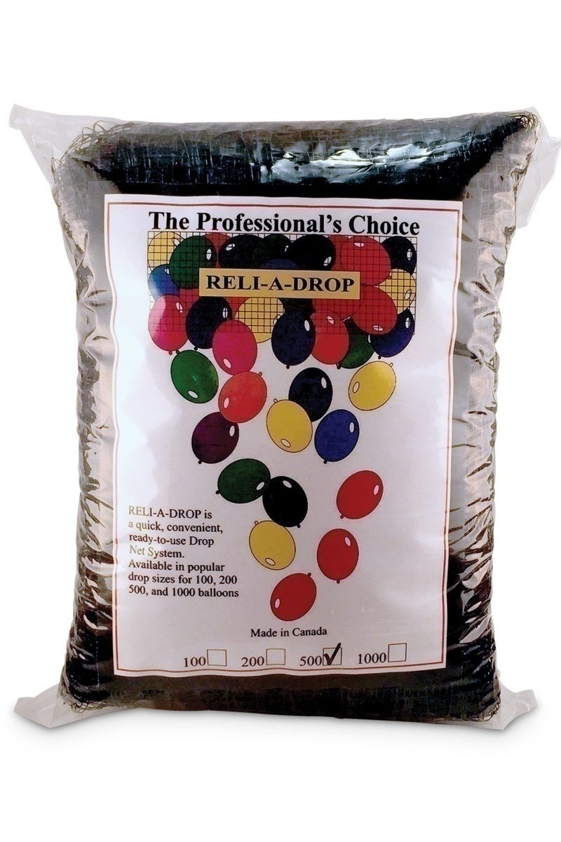 Δίχτυ Reli-A-Drops - 500 τεμ Reli-A-Drop - Holds 500 balloons Whether you are doing a balloon drop or a balloon release, RELI-A-DROP nets are all you need to make your celebrations special! (Capacities based on 9 balloons sized to 8) Product specificat