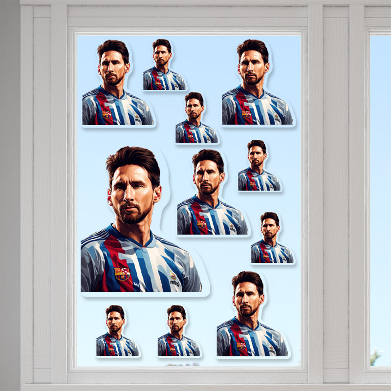 Αυτοκόλλητα τζαμιού Messi /10 τμχ
