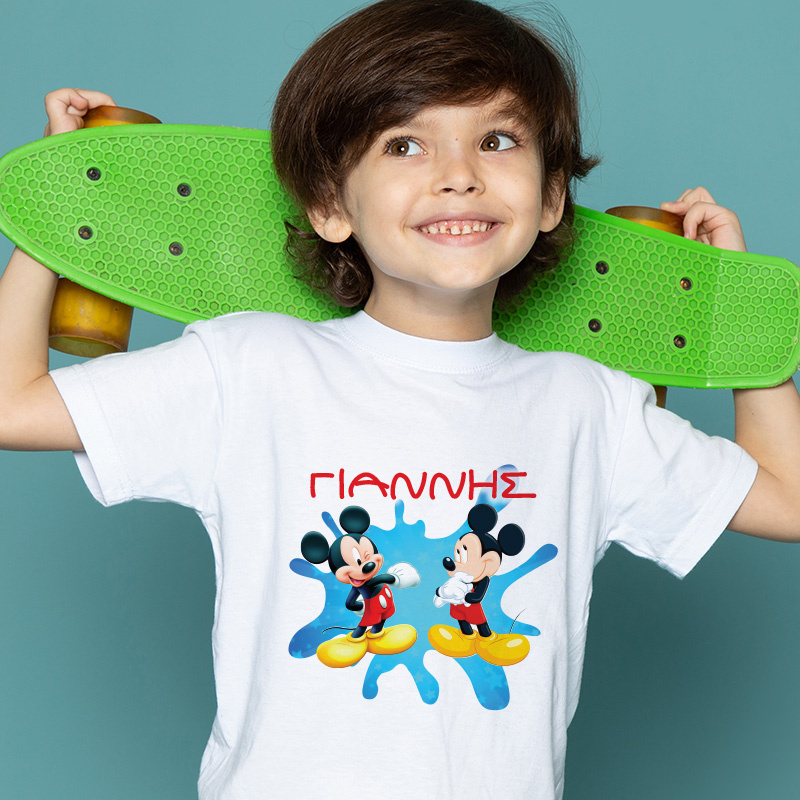 Παιδικό T-shirt Mickey για αγόρι με όνομα