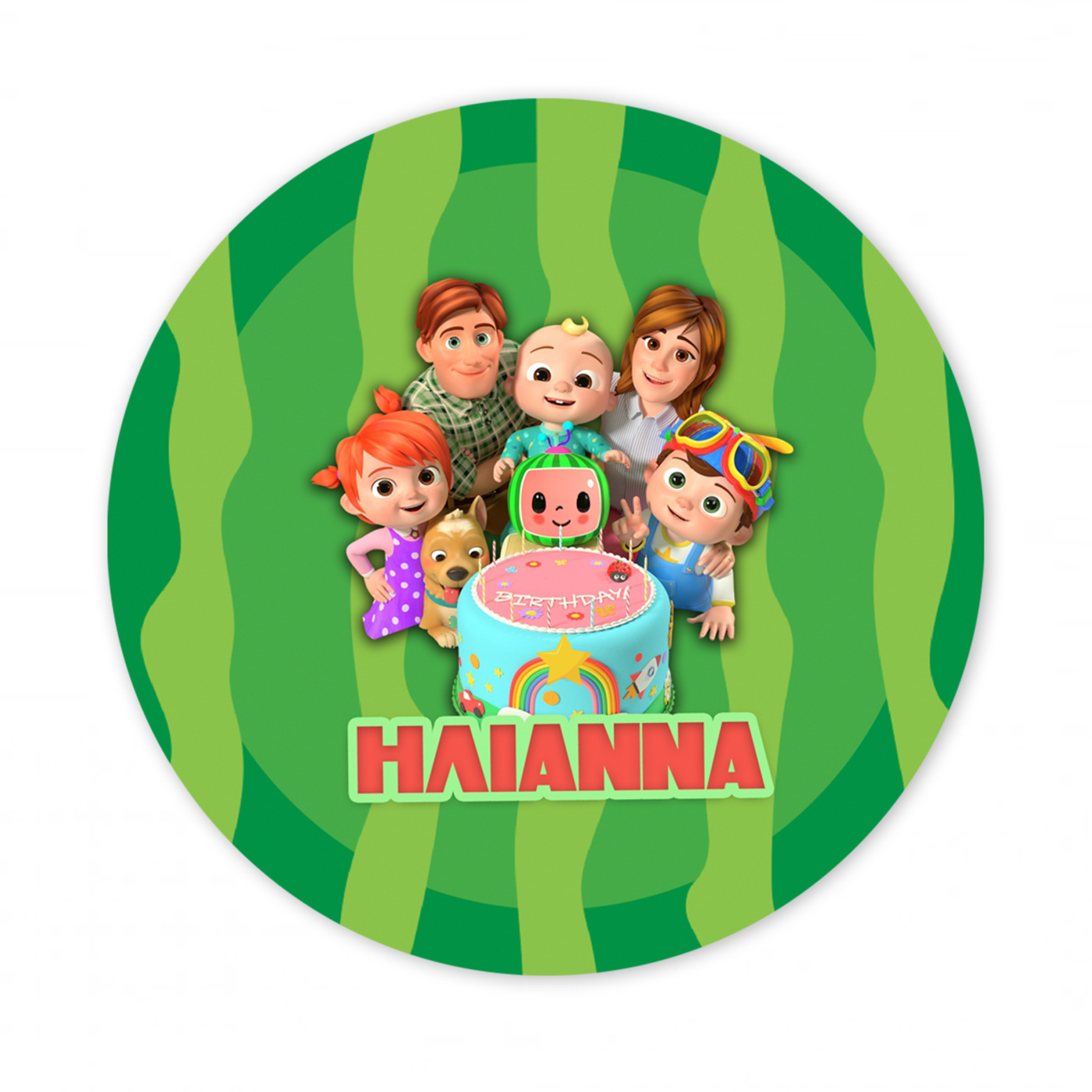 Αυτοκόλλητο με όνομα Cocomelon 27cm