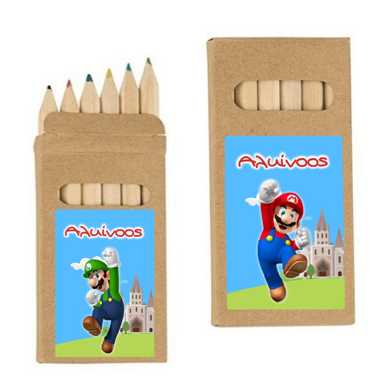 Ξυλομπογιές Super Mario με όνομα