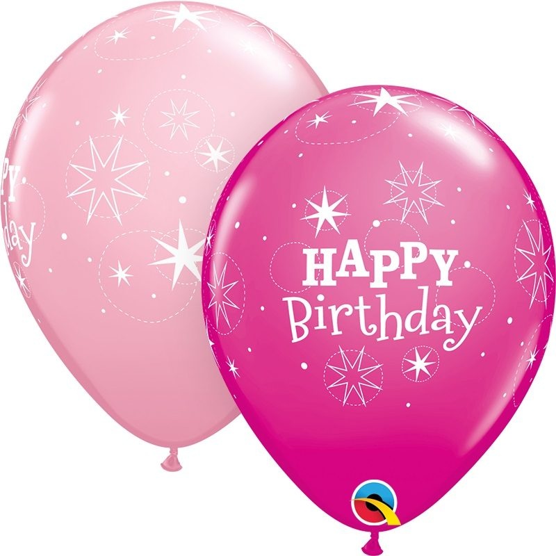 Μπαλόνια 11 Birthday Sparkle Pink & Wild Berry /25 τεμ
