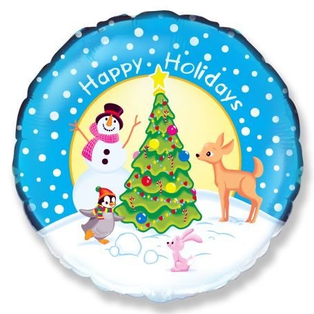 Μπαλόνι φοιλ 18 Happy Holidays /46εκ Ασυσκεύαστο