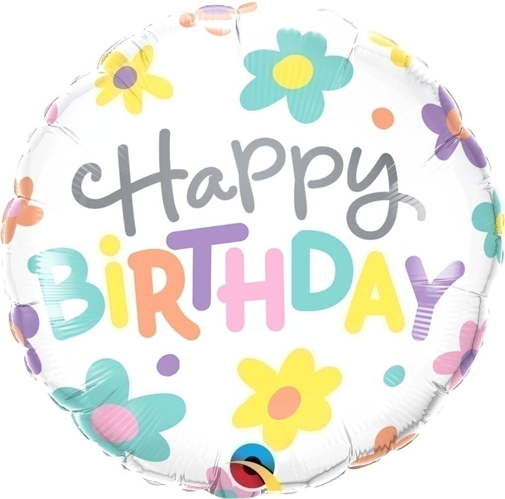Μπαλόνι Φοιλ 18 Happy Birthday Retro Daisies / 46εκ