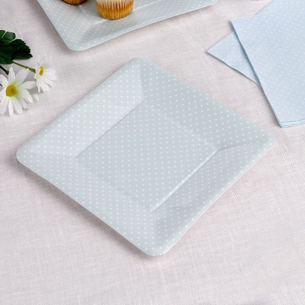 Πιάτα τετρ. χαρτ. γλυκού 19εκ Σιελ Polka Dots /8 τεμ