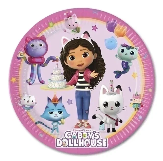 Χάρτινα πιάτα γλυκού Gabby’s Dollhouse 20cm / 8τμχ