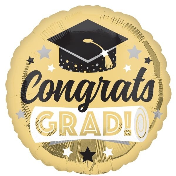 Μπαλόνι Φοιλ 17 Congrats Grad Shiny Gold / 43 εκ