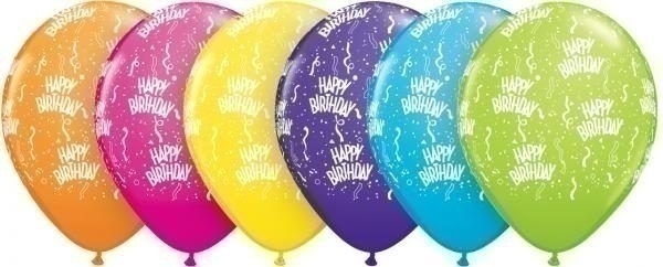 Μπαλόνια 11 Birthday - A - Round Tropical Ast /50 τεμ