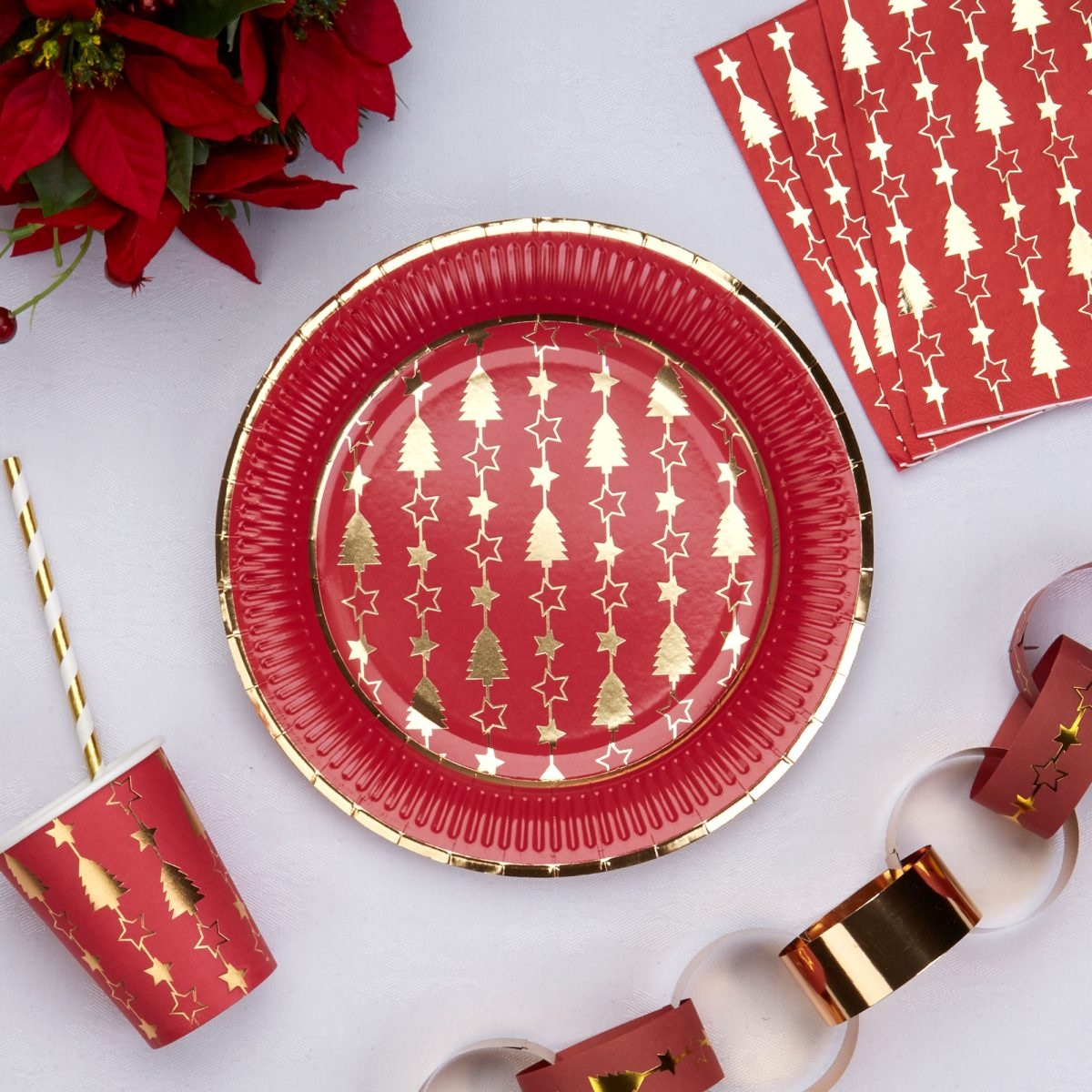 Πιάτα φαγητού χαρτ. 23εκ Dazzling Christmas /8 τεμ