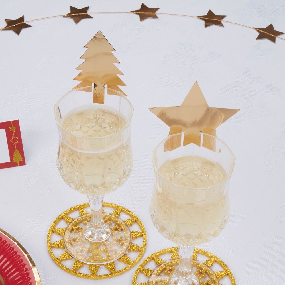 Διακοσμητικά για Ποτήρια Dazzling Christmas / 10 τεμ
