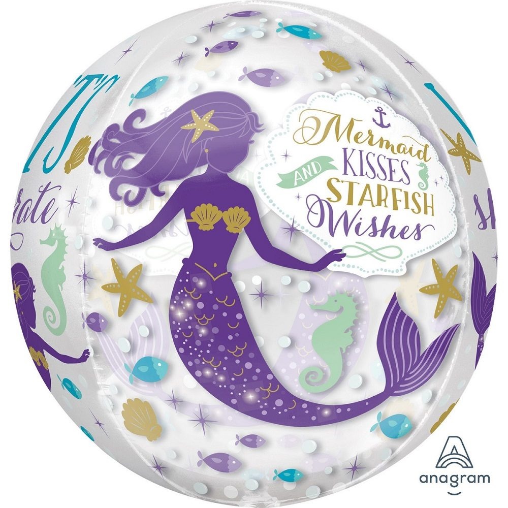 Μπαλόνι Φοιλ Orbz Mermaid Wishes 40 εκ