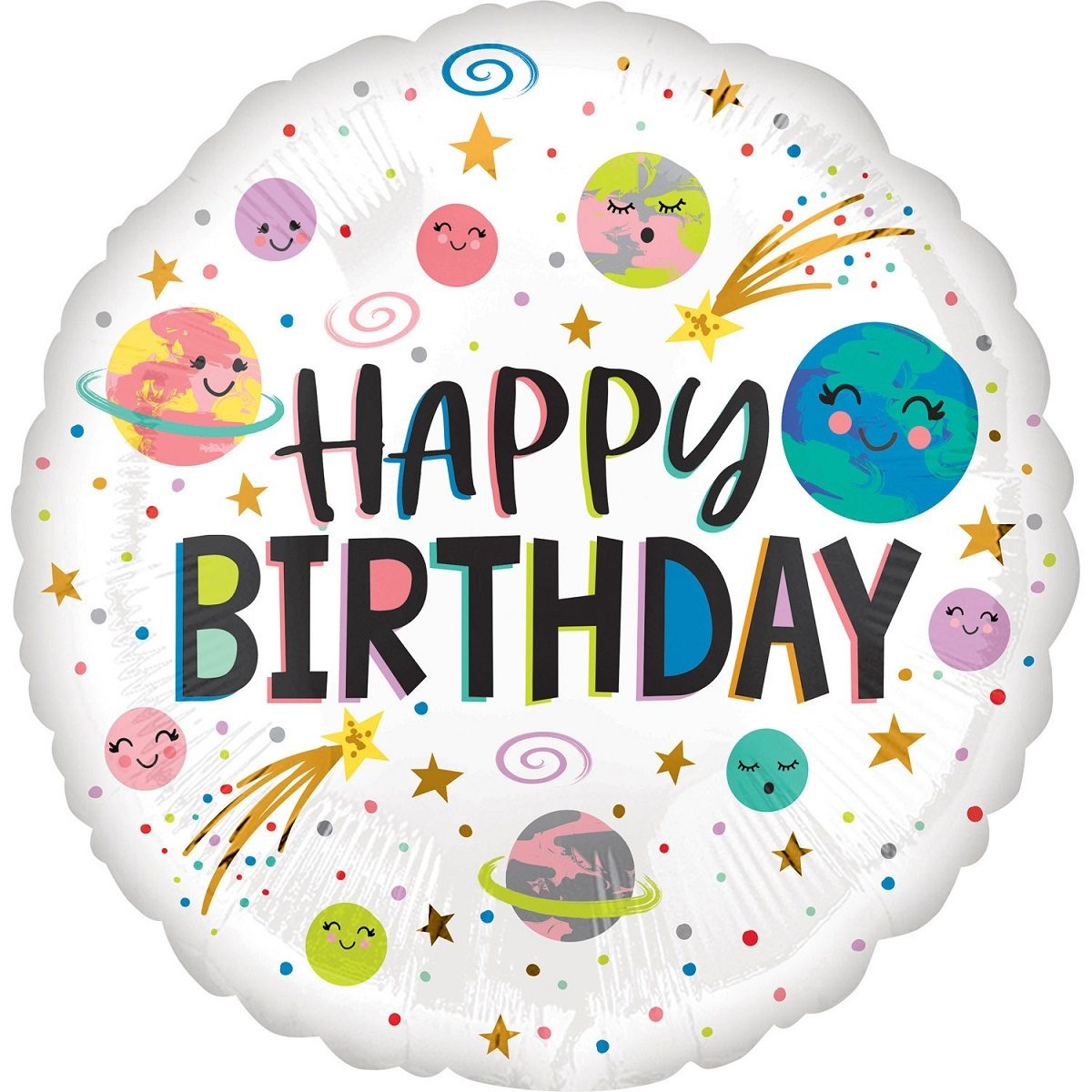 Μπαλόνι Φοιλ 18 Happy Birthday Galaxy 45εκ