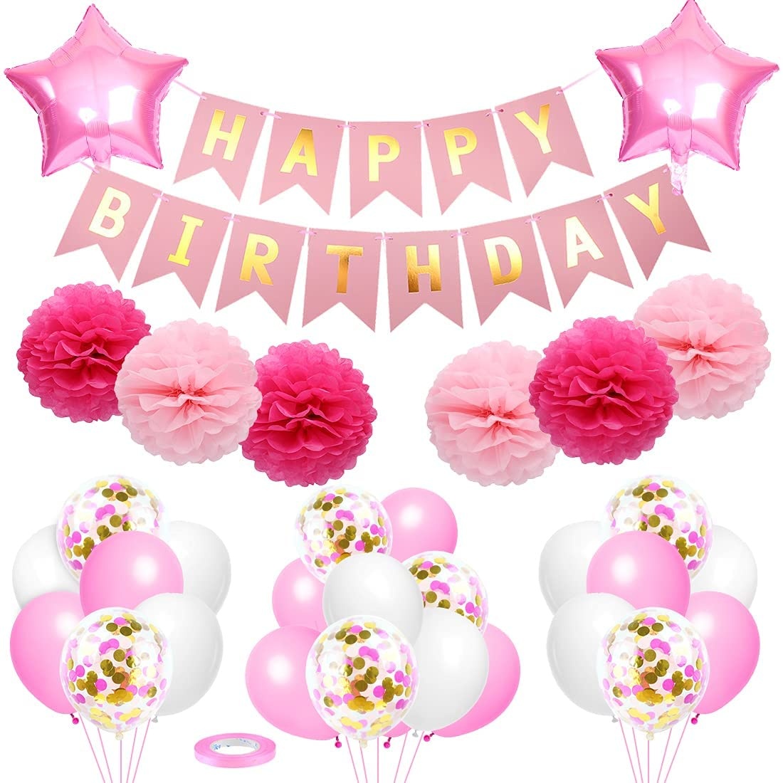 Pink Pom Pom Set Party
