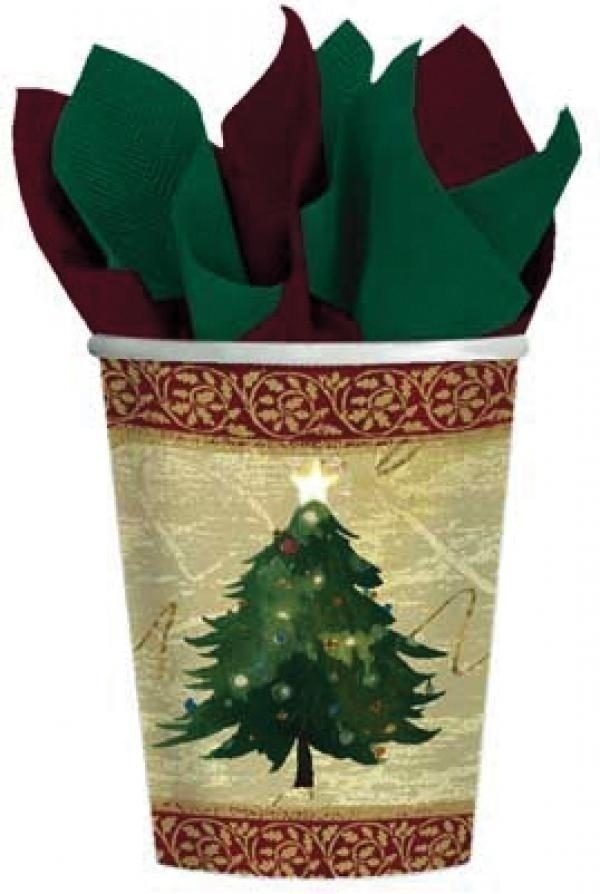 Ποτήρια 266ml Rustic Christmas /8 τεμ - χριστουγεννιάτικο δέντρο