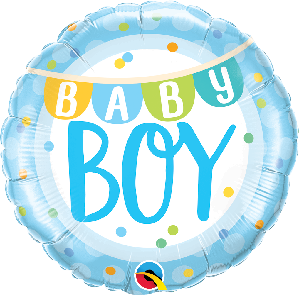 Μπαλόνι Φοιλ 18 Βaby Boy Banner & Dots / 45 εκ
