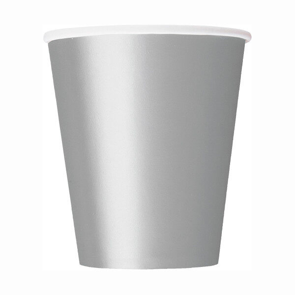 Ποτήρια Χάρτινα 266ml Ασημί /8 τεμ