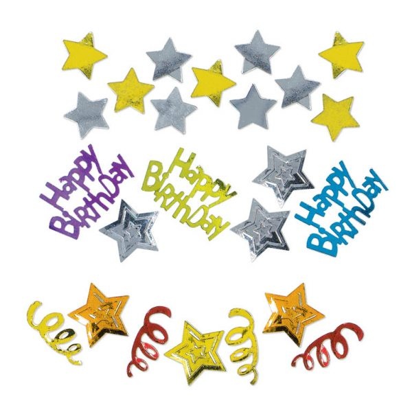 Κομφετί Happy Birthday Stars Foil