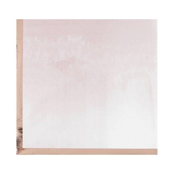 Χαρτοπετσέτες Pink Watercolour & Ροζ Χρυσό / 16τεμ