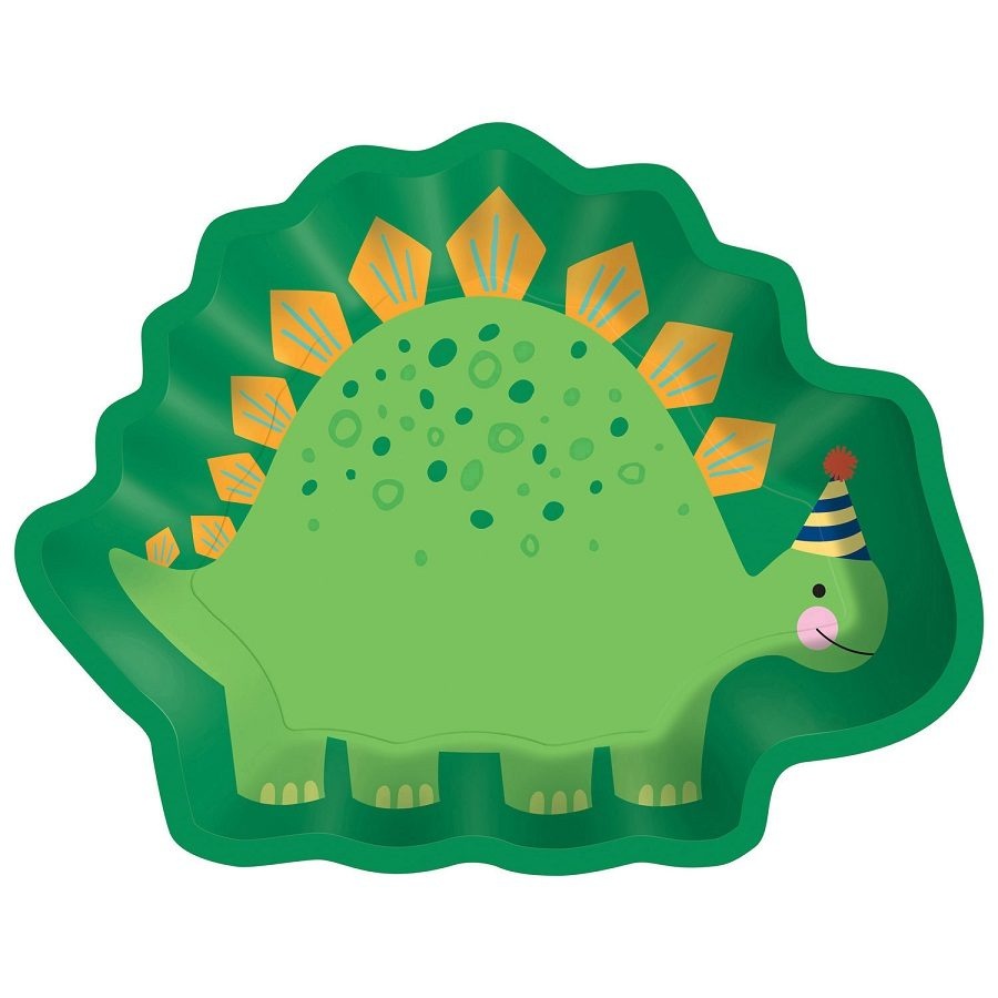 Πιάτα Χαρτ. σχήμα Dino-Mite 17 x 22 εκ / 8 τεμ