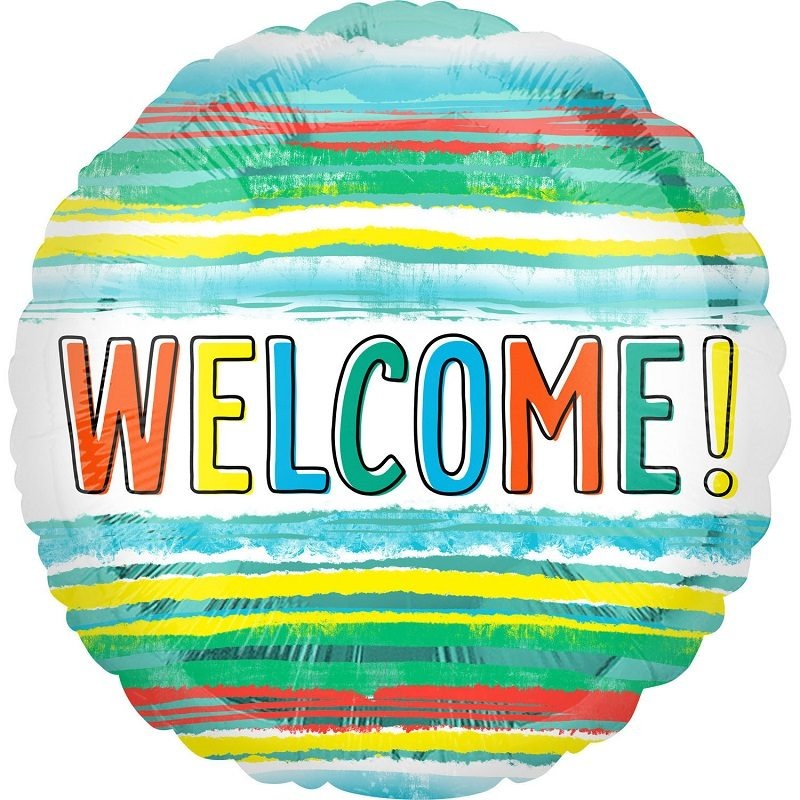Μπαλόνι Φοιλ 18 Welcome Watercolor Stripe / 46 εκ
