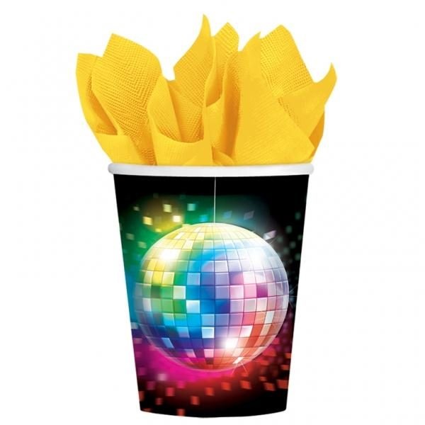 Ποτήρια χάρτινα 266ml Disco Fever /8 τεμ