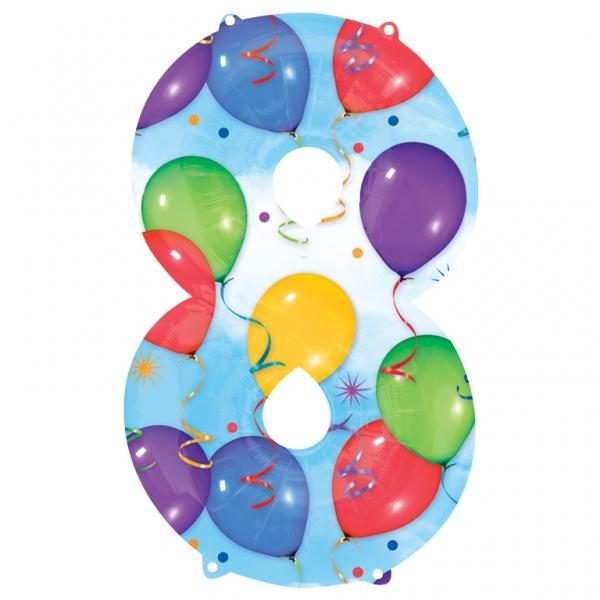Φοιλ Σχήμα Νούμερο 8 Balloons & Streamers
