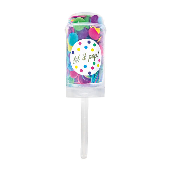 Popper Push Pop Χρωματιστό/χαρτ. κομφετί