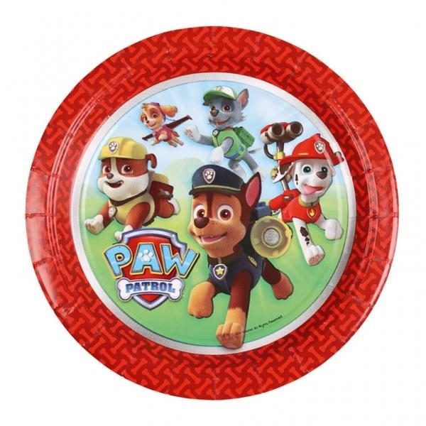 Πιάτα χαρτ. φαγητού 23εκ Paw Patrol /8 τεμ
