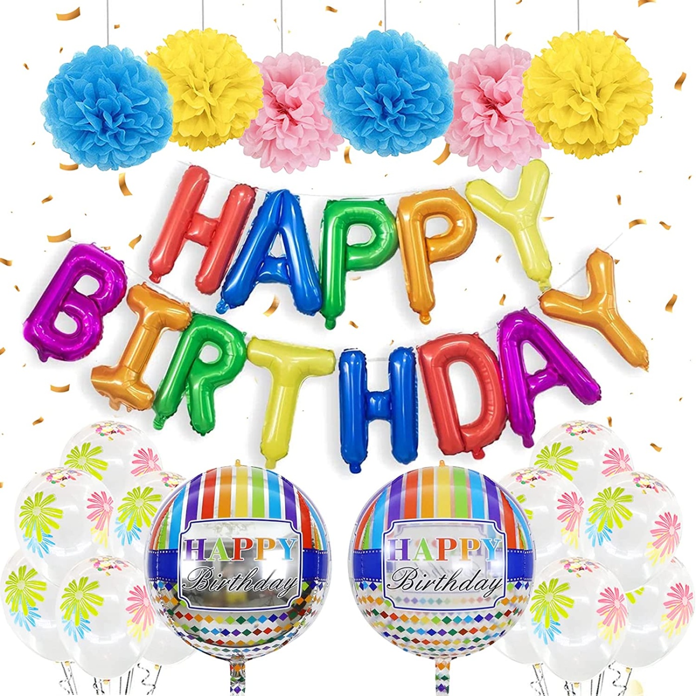 Πολύχρωμο Σετ Πάρτυ "Happy Birthday"