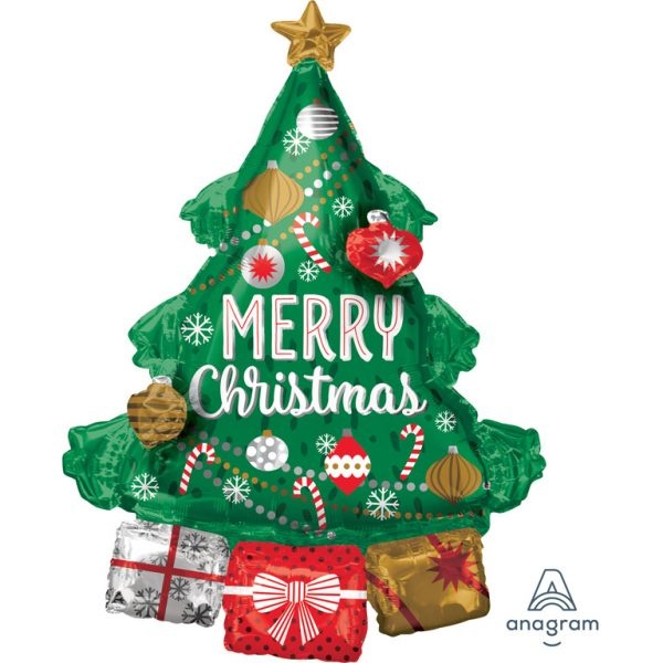 Μπάλονι Φοιλ Σχήμα Christmas Tree Garland 34