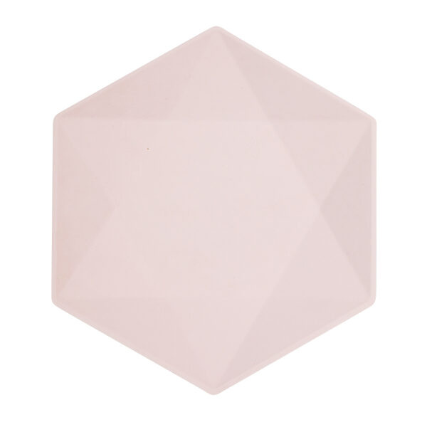 Πιάτα εξάγωνα Vert Decor Pink 26.1 x 22.6 εκ - Ροζ Παστέλ / 6 τεμ